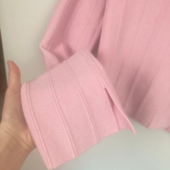 Sincerely Jules Womens M Pink Crop Keyhole Knit Sweater Y2K Coquette Soft Girl - Picture 6 of 10